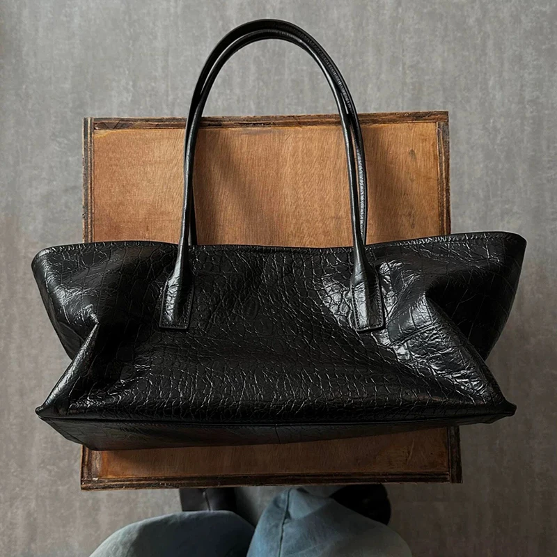 Luxury Bags Tote - 레트로 크로커다일 엠보싱 핸드백, 패셔너블하고 고급스러운
